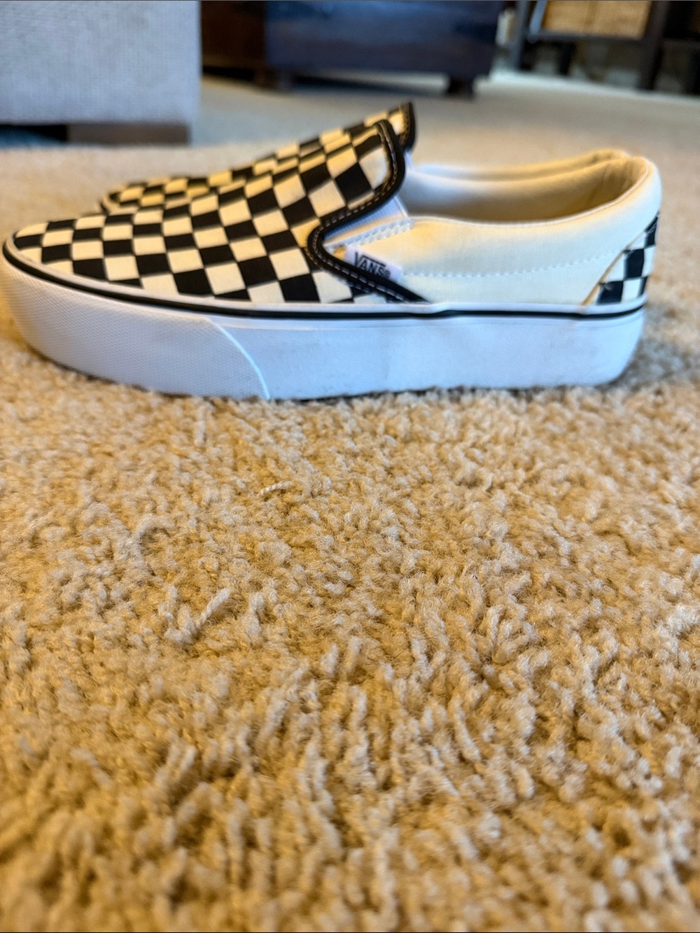 Vans Slip-On Stackform, Checkerboard Black/Classic Men 7.5 Women 9 - Picture 7 of 7